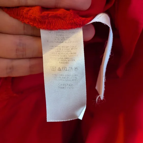 Ann Taylor Square Neck Flounce Shift Dress in Red XS Petite - Picture 5 of 8